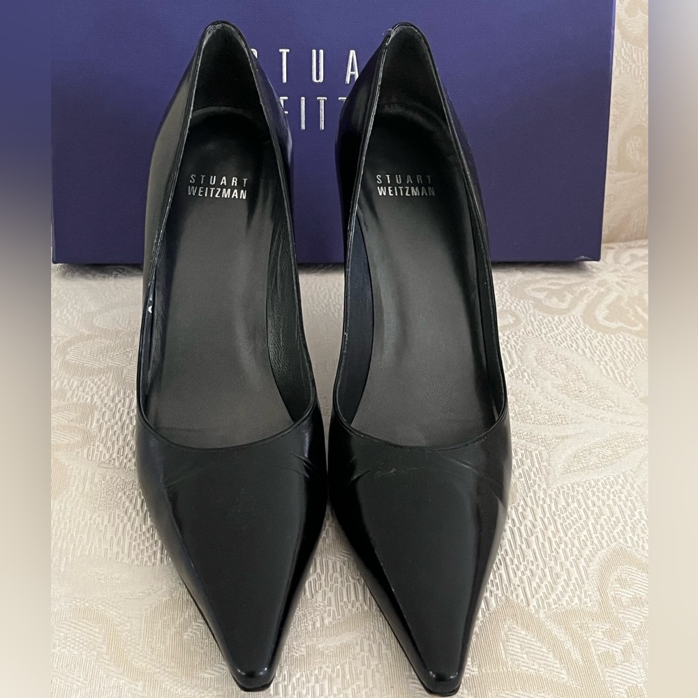 Stewart Weitzman Sierra Black goose bump Napier stilettos - Vintage.  ❤️